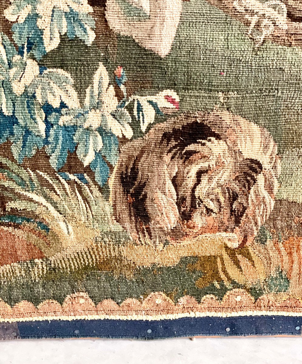 Tapisserie Pastorale d'Aubusson, France XVIIIe Siècle.-photo-3