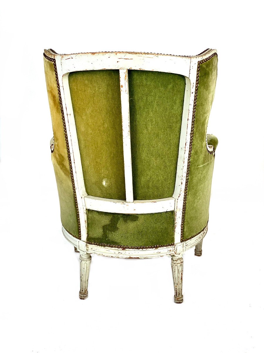 Green Wingback Bergère Armchair-photo-1