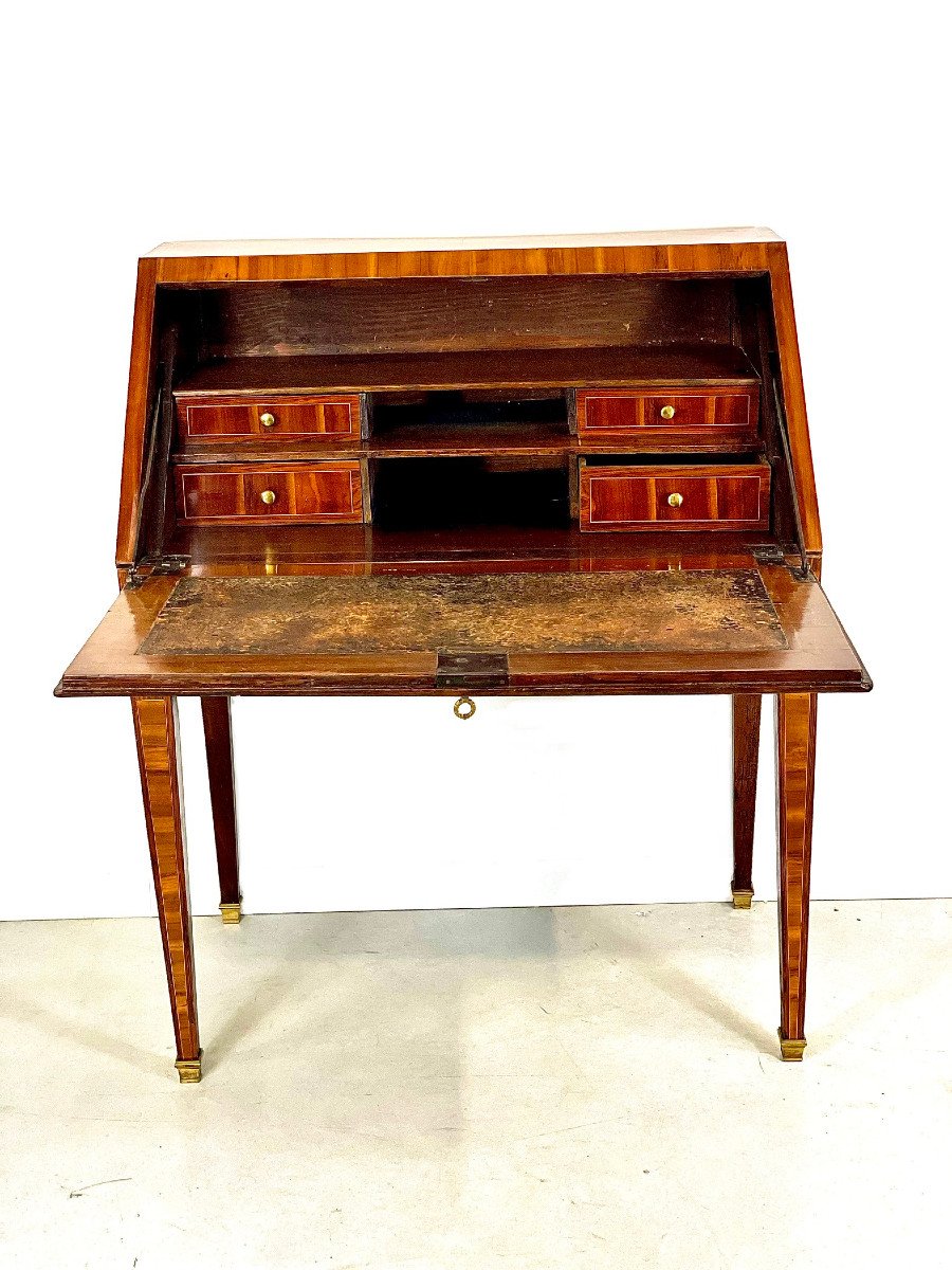 18th Century French Louis XVI Desk Or 'bureau à Dos d'âne'-photo-4