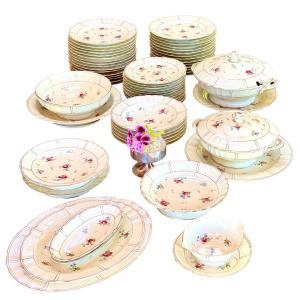 Limoges Bernardaud Set Of 62-piece Faience Dinnerware