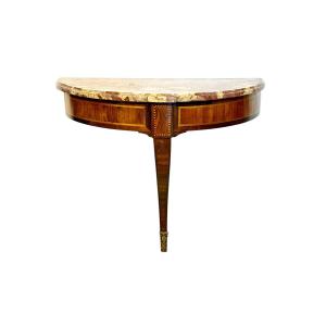 Console Murale Néoclassique avec Plateau en Marbre, France XVIIIe siècle