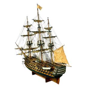 Large Maquette du HMS Victory, navire de guerre du XIXe siècle