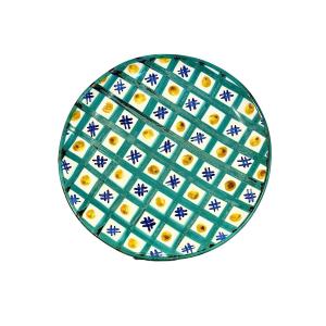 Plat décoratif en céramique peint à la main par Robert Picault, Vallauris, vers 1960