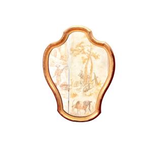 19th Century French Giltwood Violin-shaped Wall Mirror