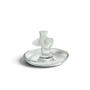 Baguier en cristal au moineau par Lalique France, XXe siècle