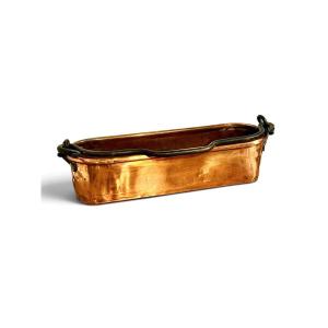 19th Century French Copper Jardiniere With Wrought Iron Handle