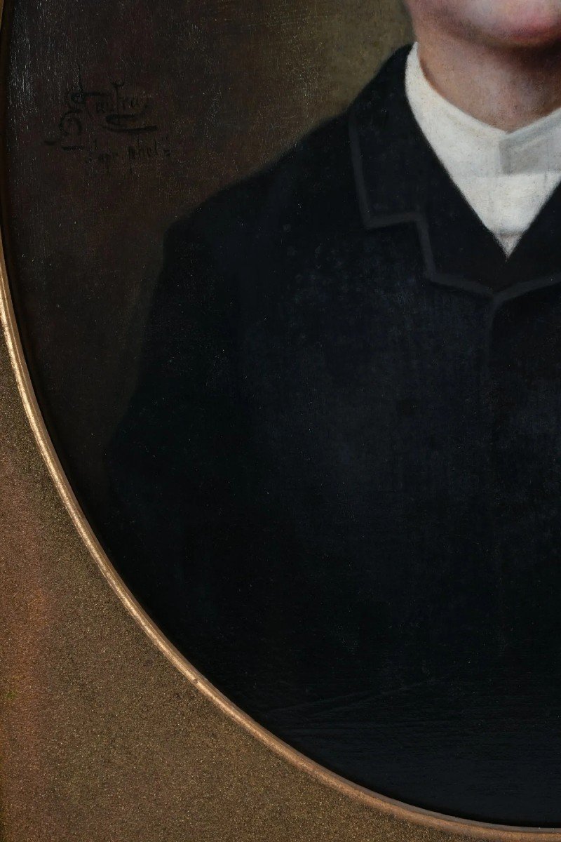 Hst Portrait De Jeune Garçon De Aufray XIXème-photo-2