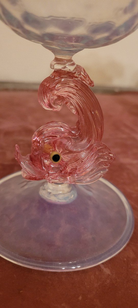 Lot De 4 Coupes Murano à Dauphins-photo-2
