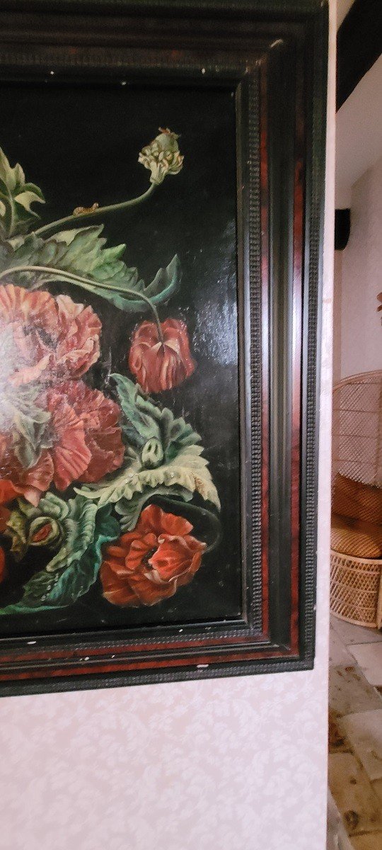 Hst “poppies” By Sabine Vaucouleurs (20th Century)-photo-3