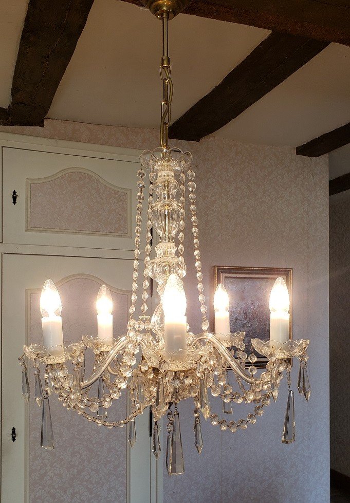 5-light Murano-style Suspension Lamp