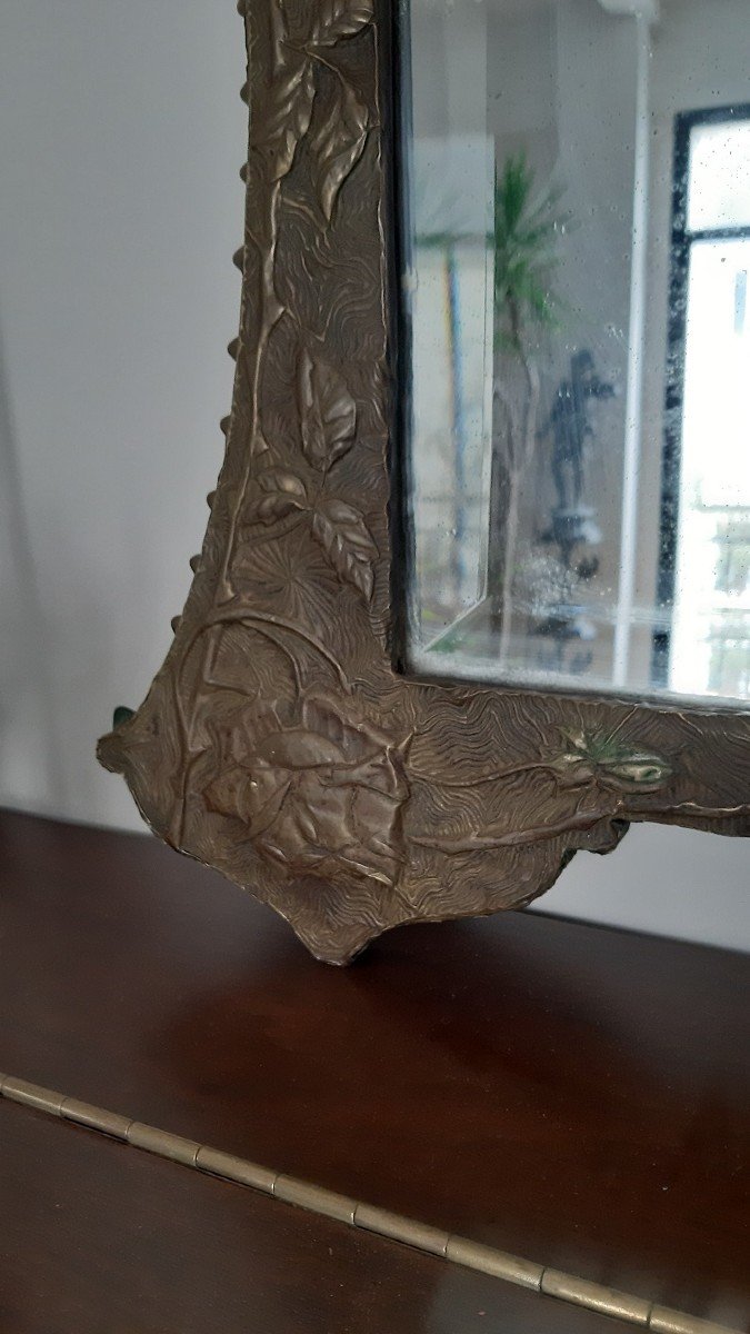 Miroir Laiton Repoussé-photo-4