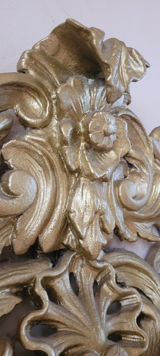 Large Gilded And Carved Wood Mirror, Late 19th Century-photo-6