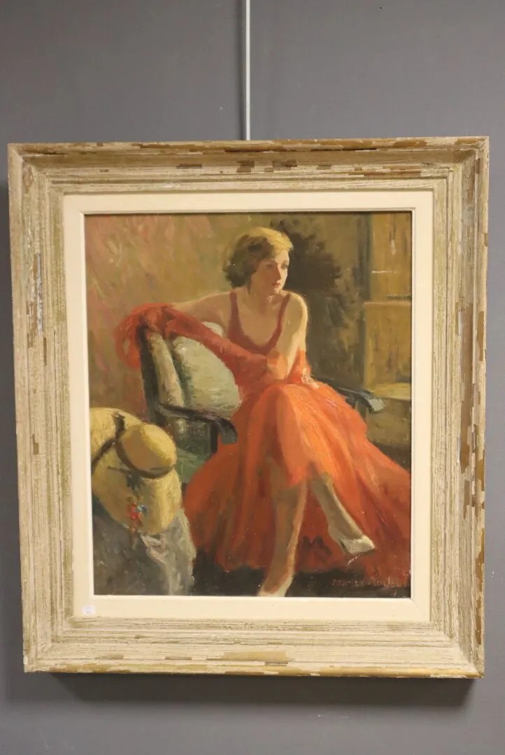 Hsp "woman In A Red Dress" France Audoul