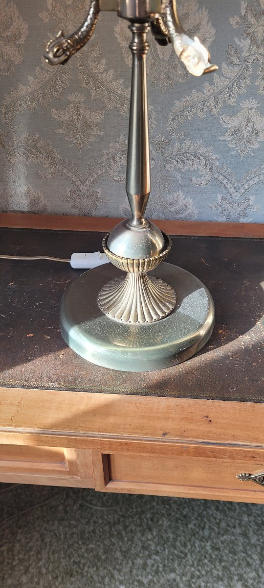 Three-light Bronze Lamp -photo-2