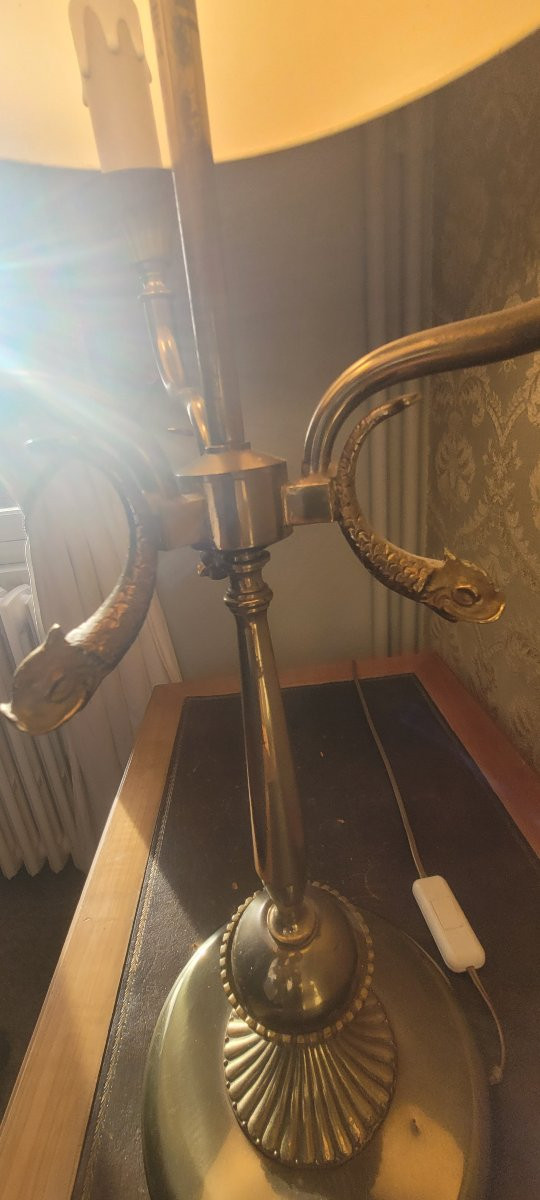 Three-light Bronze Lamp -photo-4