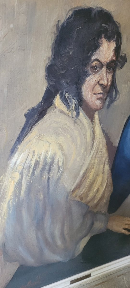 "the Gypsy" Oil On Hardboard By Juan Valenzuela Y Chacon-photo-2