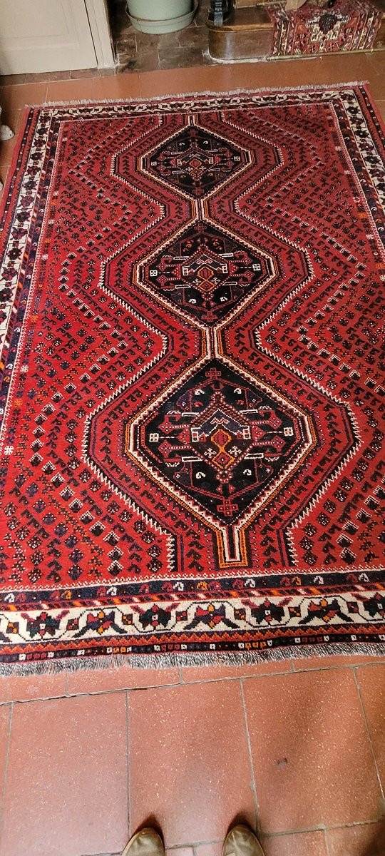 Grand tapis orient laine noué main-photo-1