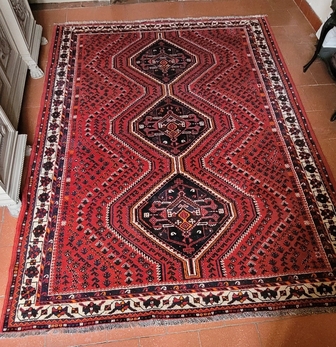 Grand tapis orient laine noué main