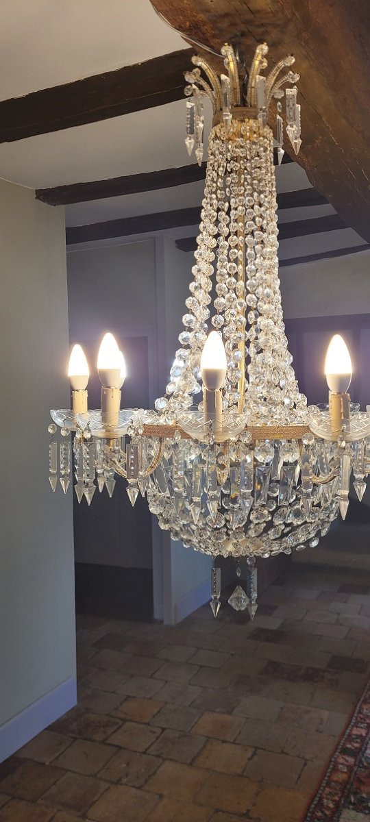 Crystal Basket Chandelier-photo-3