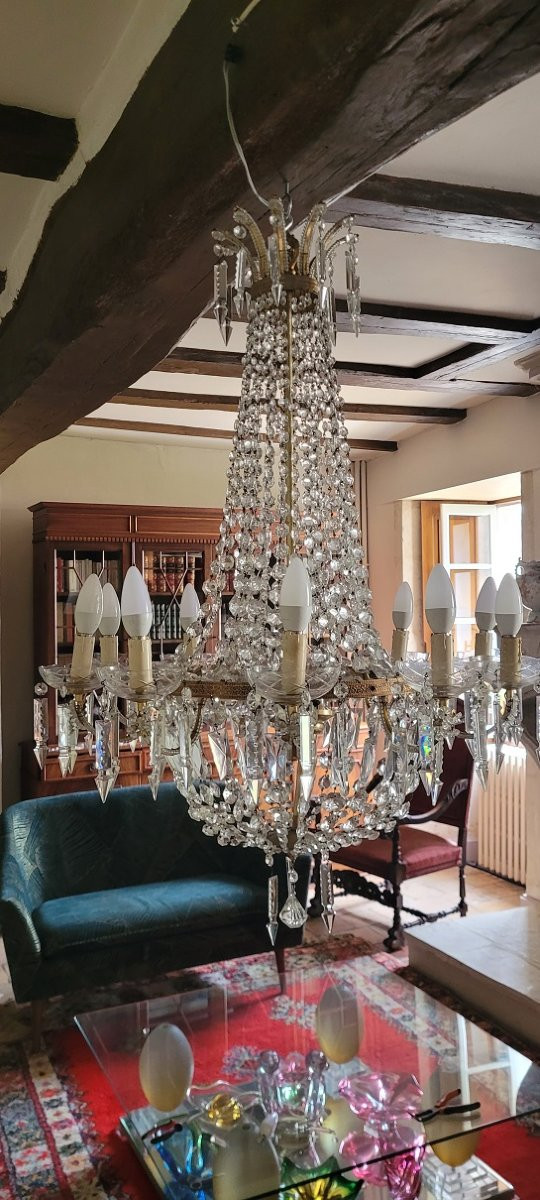 Crystal Basket Chandelier-photo-2