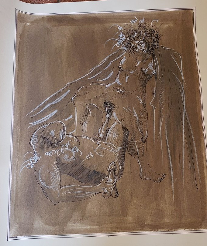 Lot de Lithographies grivoises inspirées de Dali-photo-3