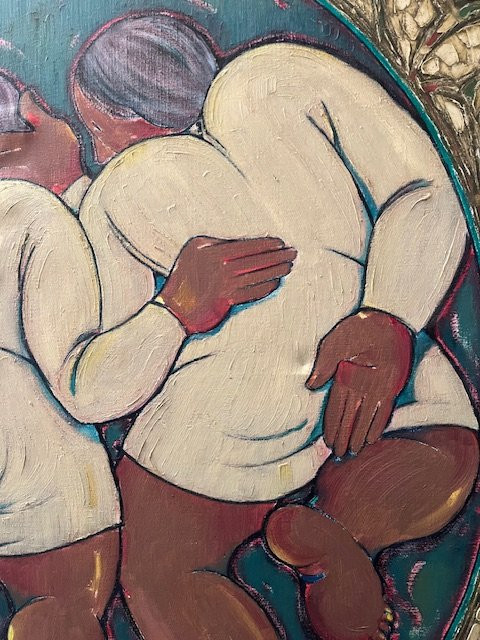 Huile sur Toile "Couple" de Jacqueline  JACQUIER-photo-3