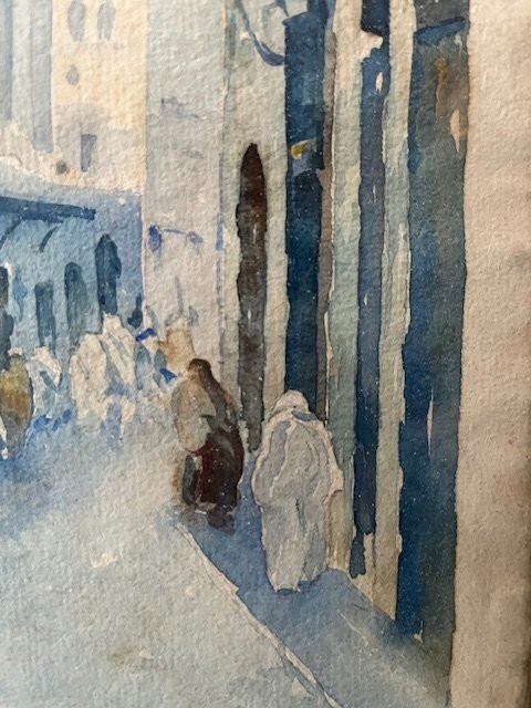 Paire d'aquarelles orientalistes-photo-2