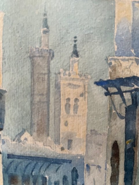 Paire d'aquarelles orientalistes-photo-5