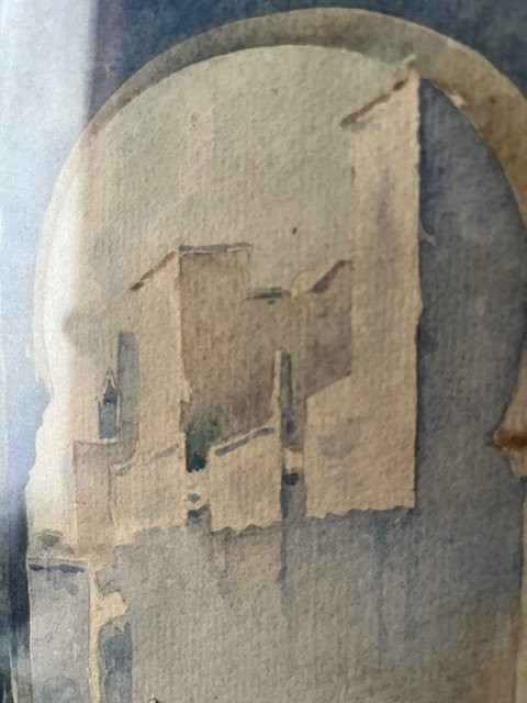 Paire d'aquarelles orientalistes-photo-6