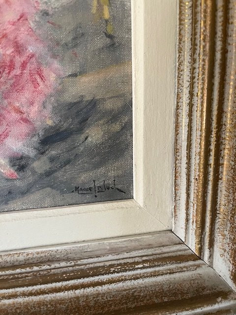 Paire d'huiles sur toile "Les élégantes" de Marcel Bloch-photo-2