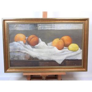 Huile Sur Toile  "Nature morte aux oranges et citron" de Irina VATCHENKO
