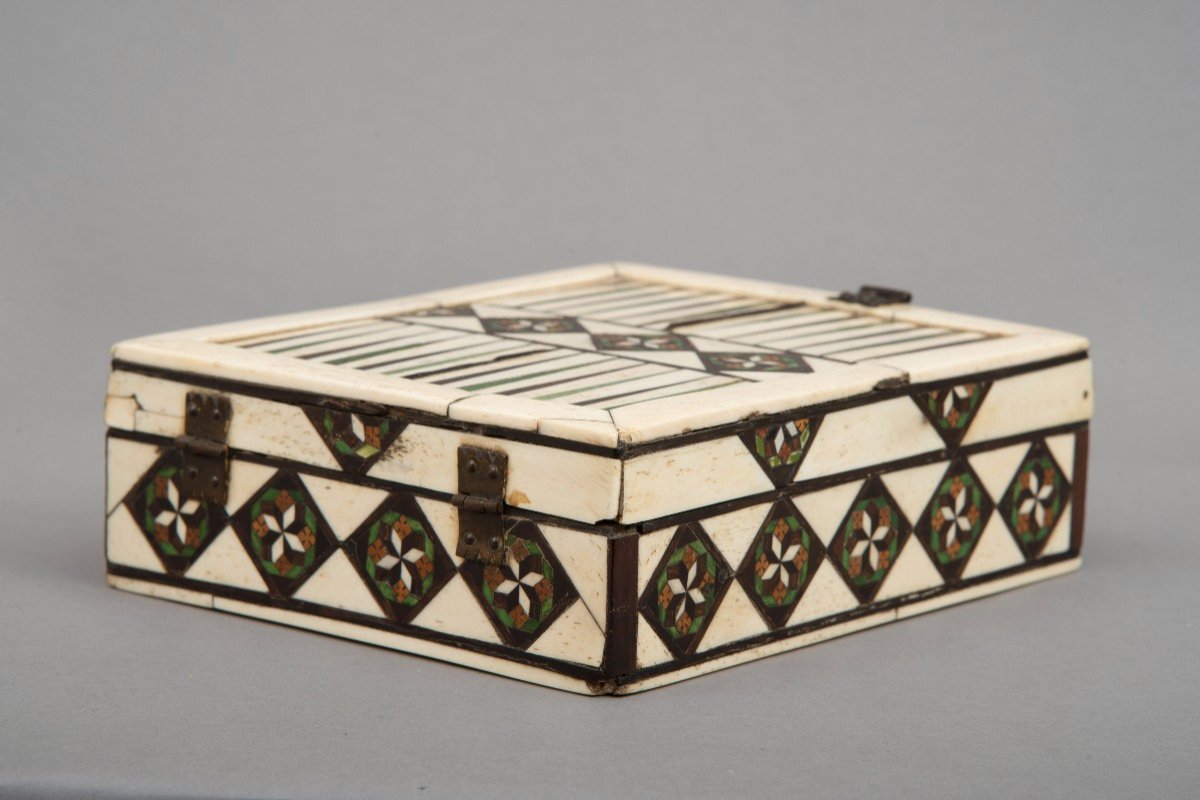 Embriachi Workshop Italian, Venice, 15th Century Games Box Chess And Tric Trac-photo-2