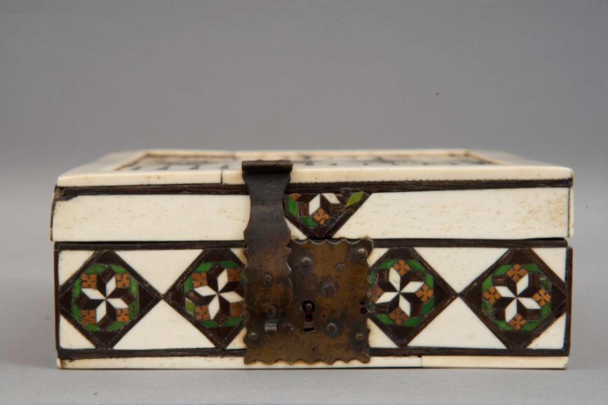 Embriachi Workshop Italian, Venice, 15th Century Games Box Chess And Tric Trac-photo-2