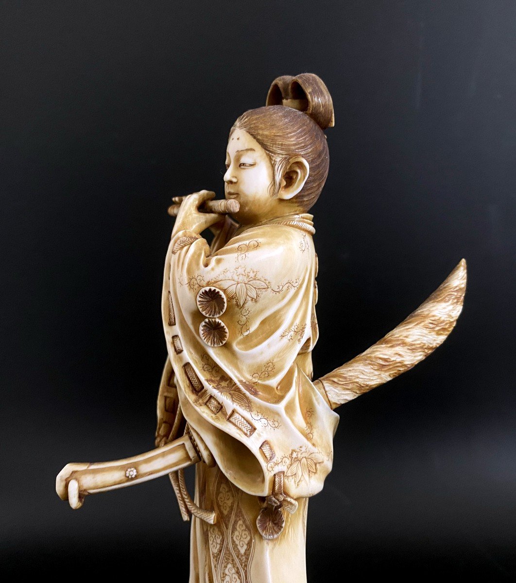 Japanese Okimono Ivory By Shunko Japan Meiji Period -photo-1