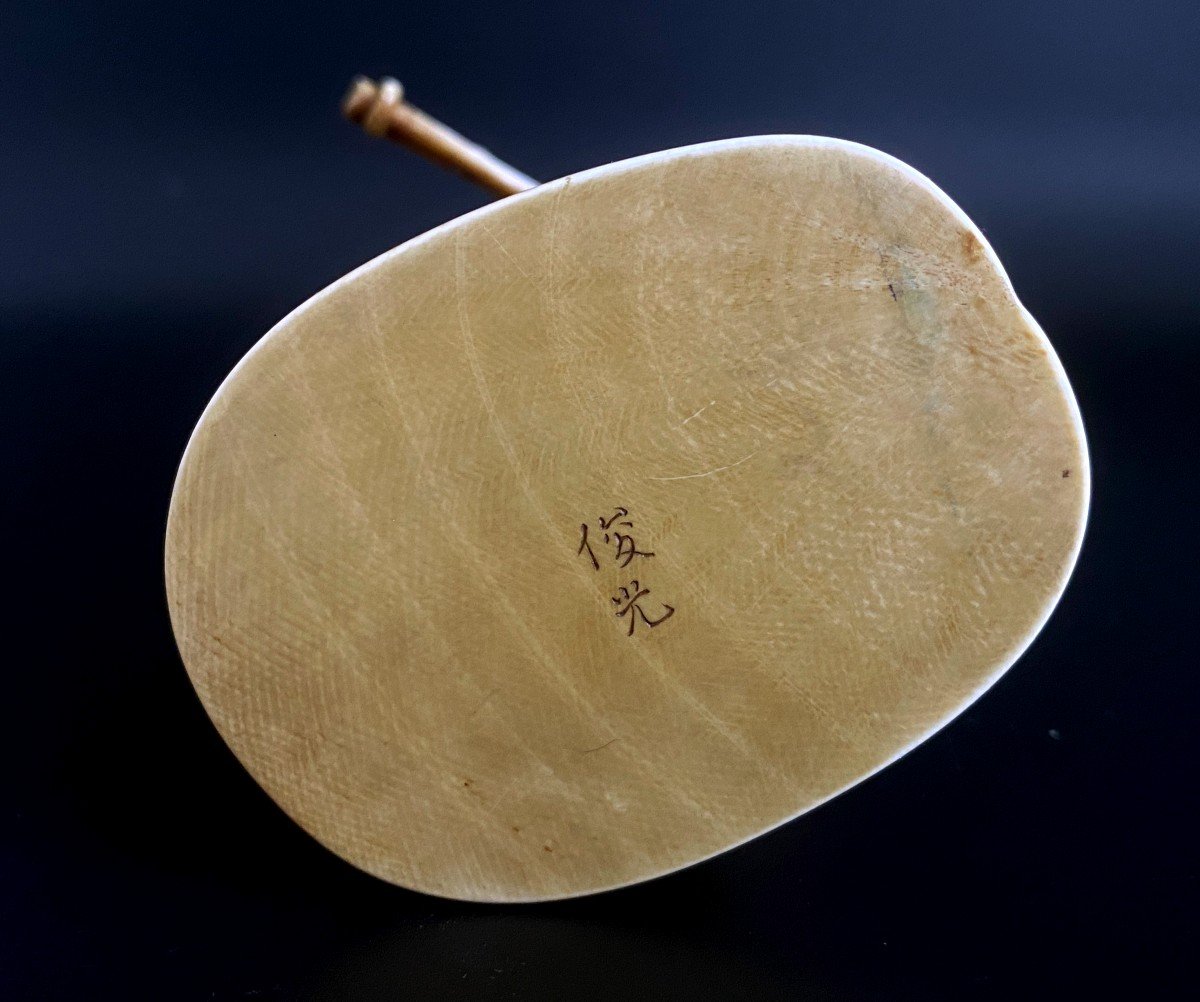 Japanese Okimono Ivory By Shunko Japan Meiji Period -photo-3