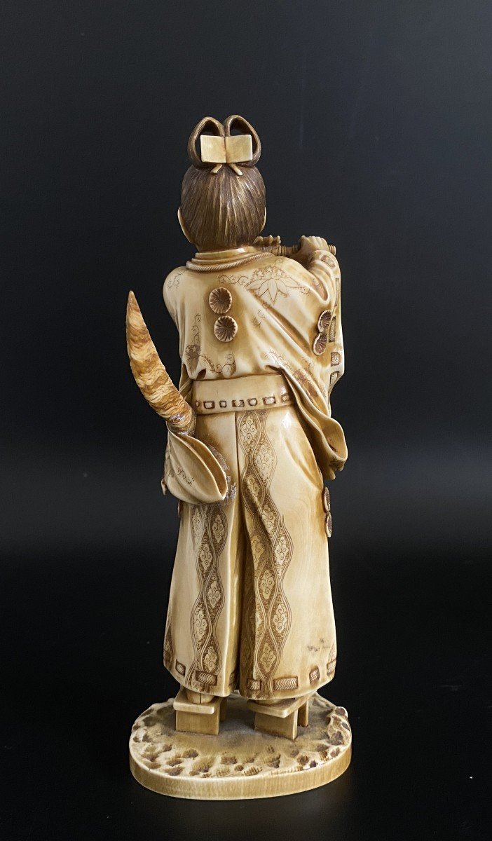 Japanese Okimono Ivory By Shunko Japan Meiji Period -photo-4