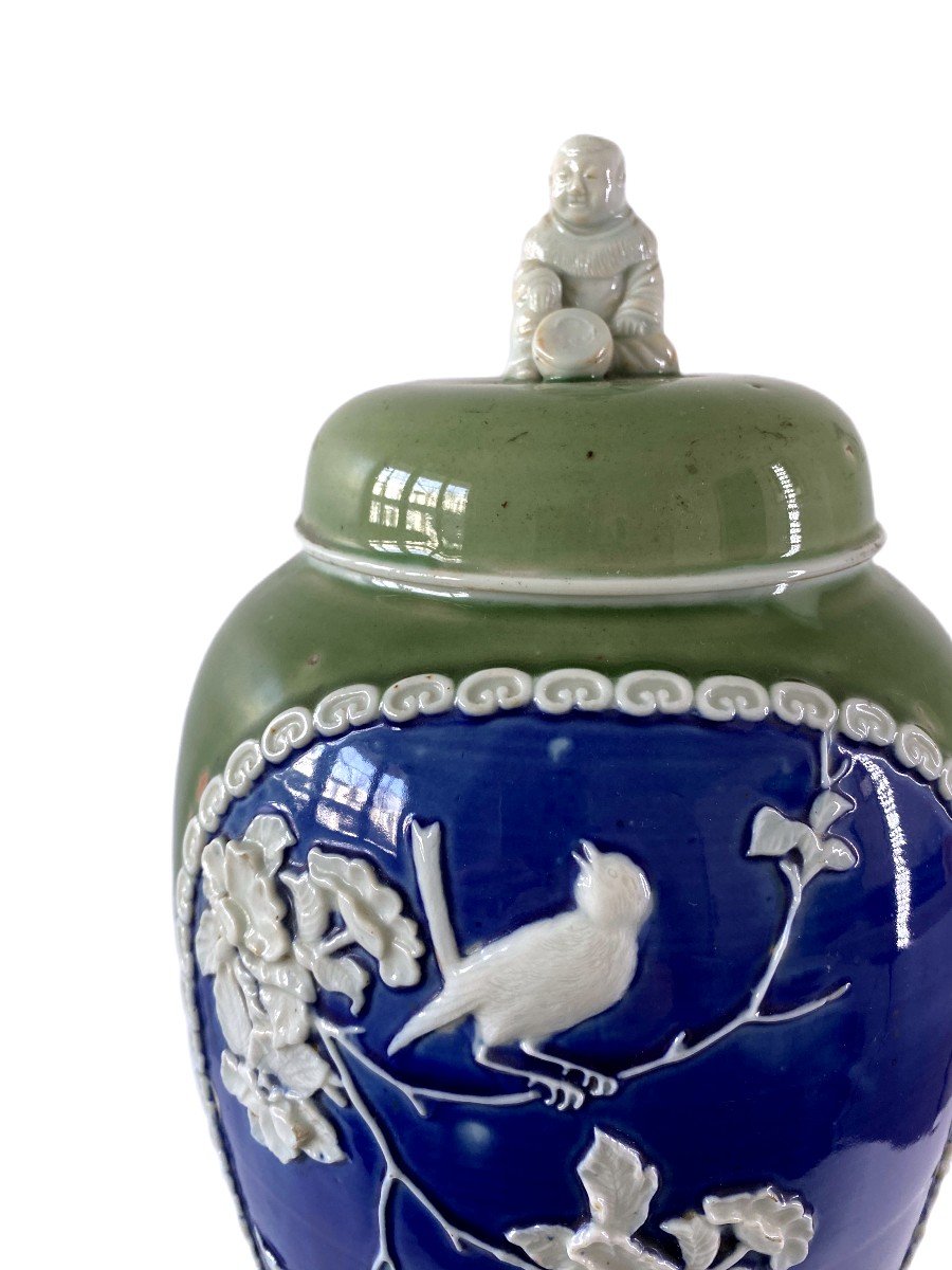 Vase Couvert Porcelaine Japon Celadon Par Inoue Ryosai-photo-4