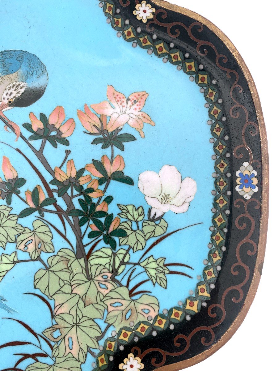 Plateau En &eacute;mail Cloisonn&eacute; Japon-photo-3