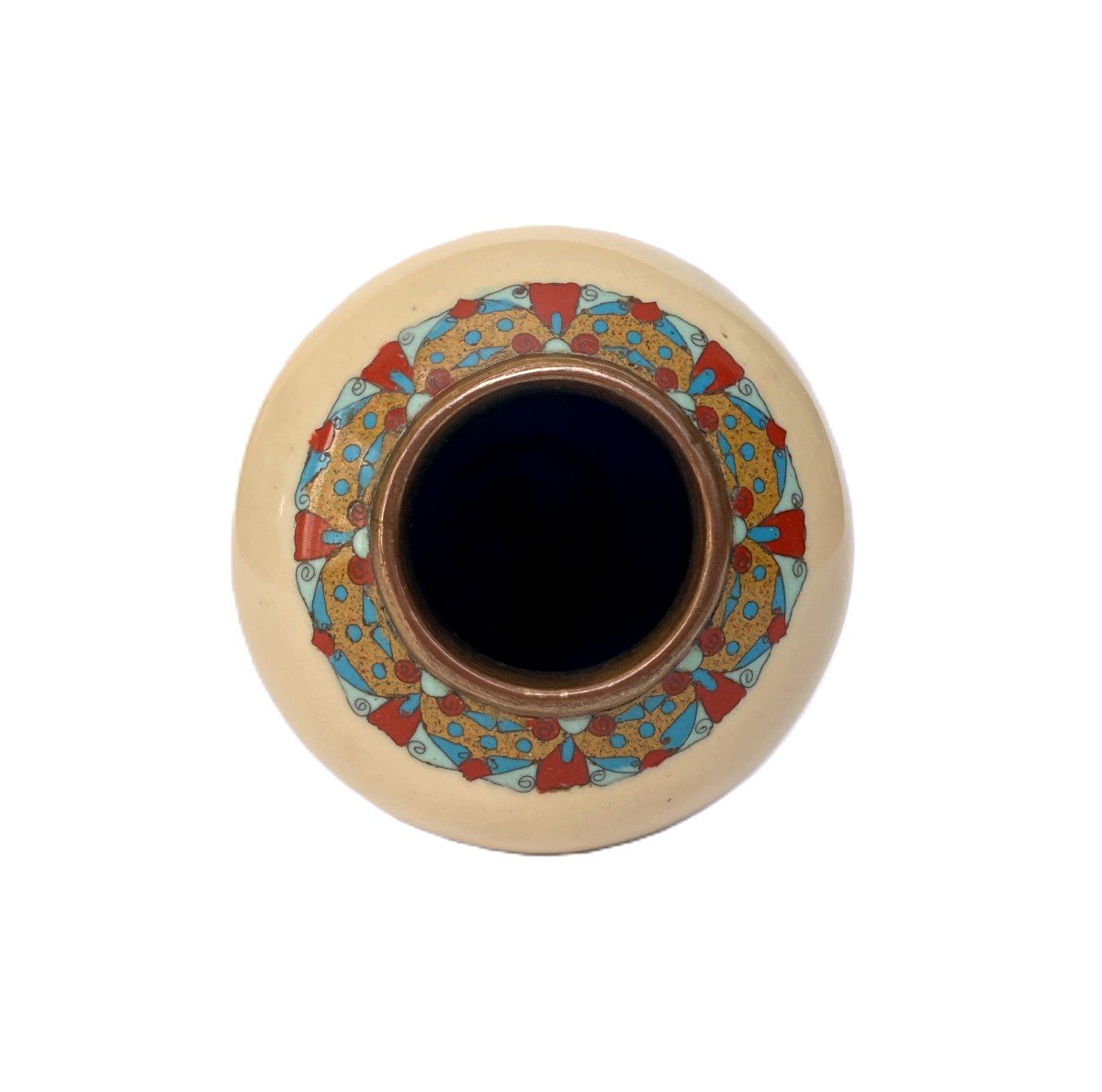 Small Japanese Cloisonné Vase Early 20th Century-photo-2