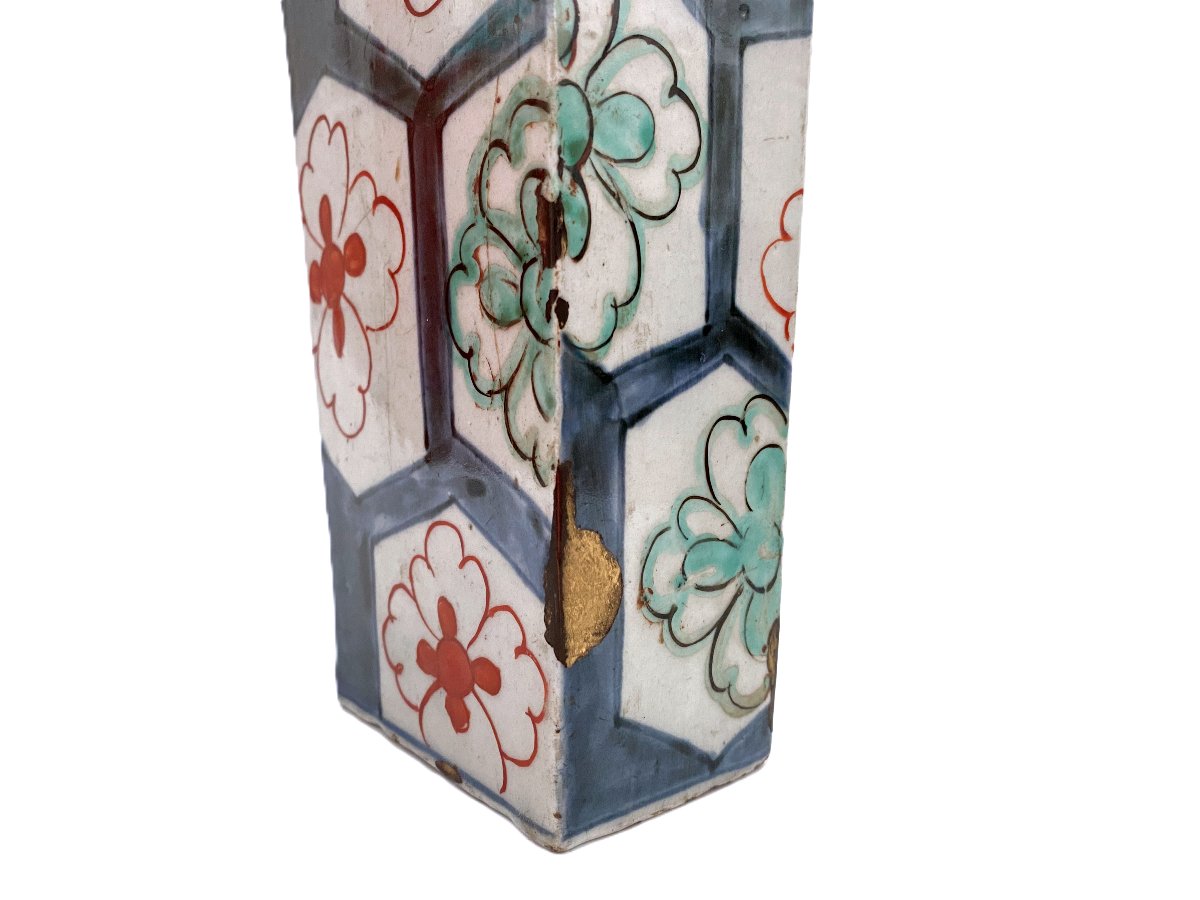 Rare Imari Tokkuri Bouteille à Saké Japon Edo XVII-photo-4