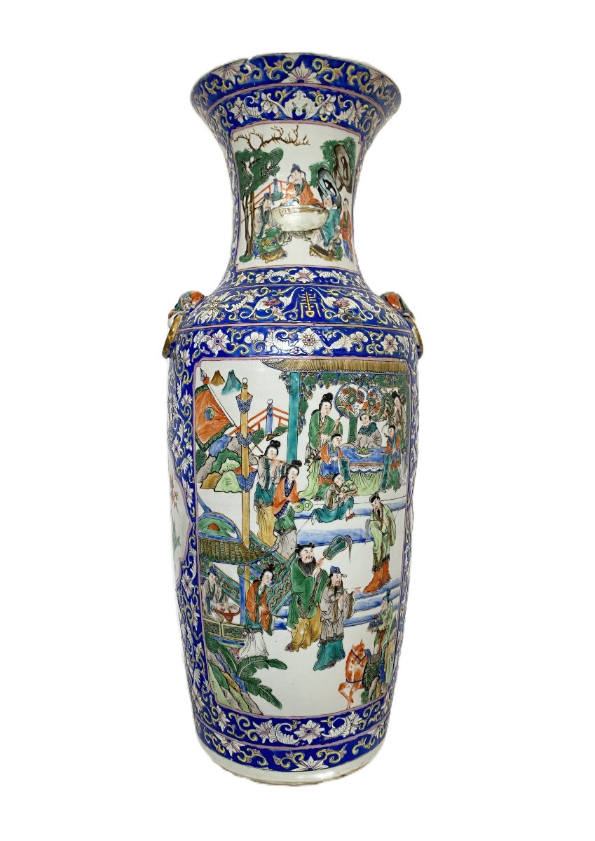Large Baluster Vase, Chinese Porcelain Qing Dynasty-photo-2