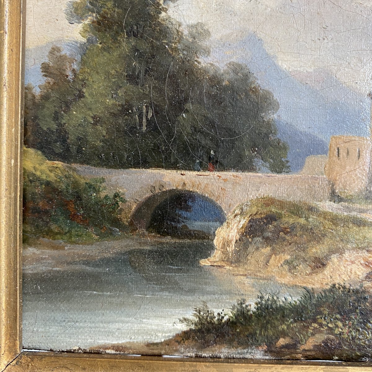 Eugène Victor Bourgeois - 19th-century Oil-on-canvas Painting Of A Castle -photo-1