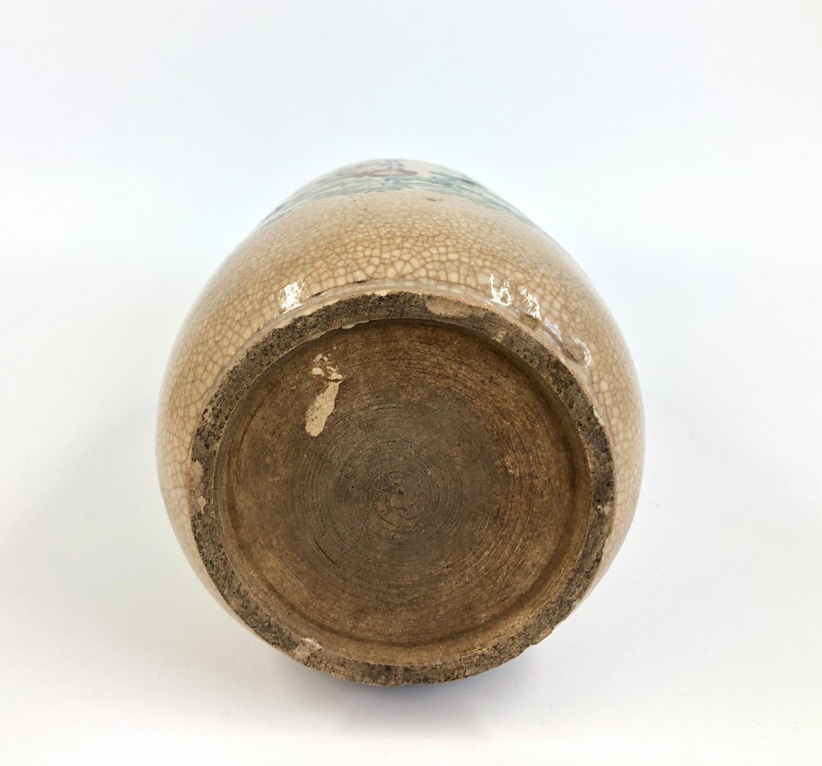 Edo Period Ko Kiyomizu Japanese Stoneware Bottle Vase Sake Tokkuri-photo-3