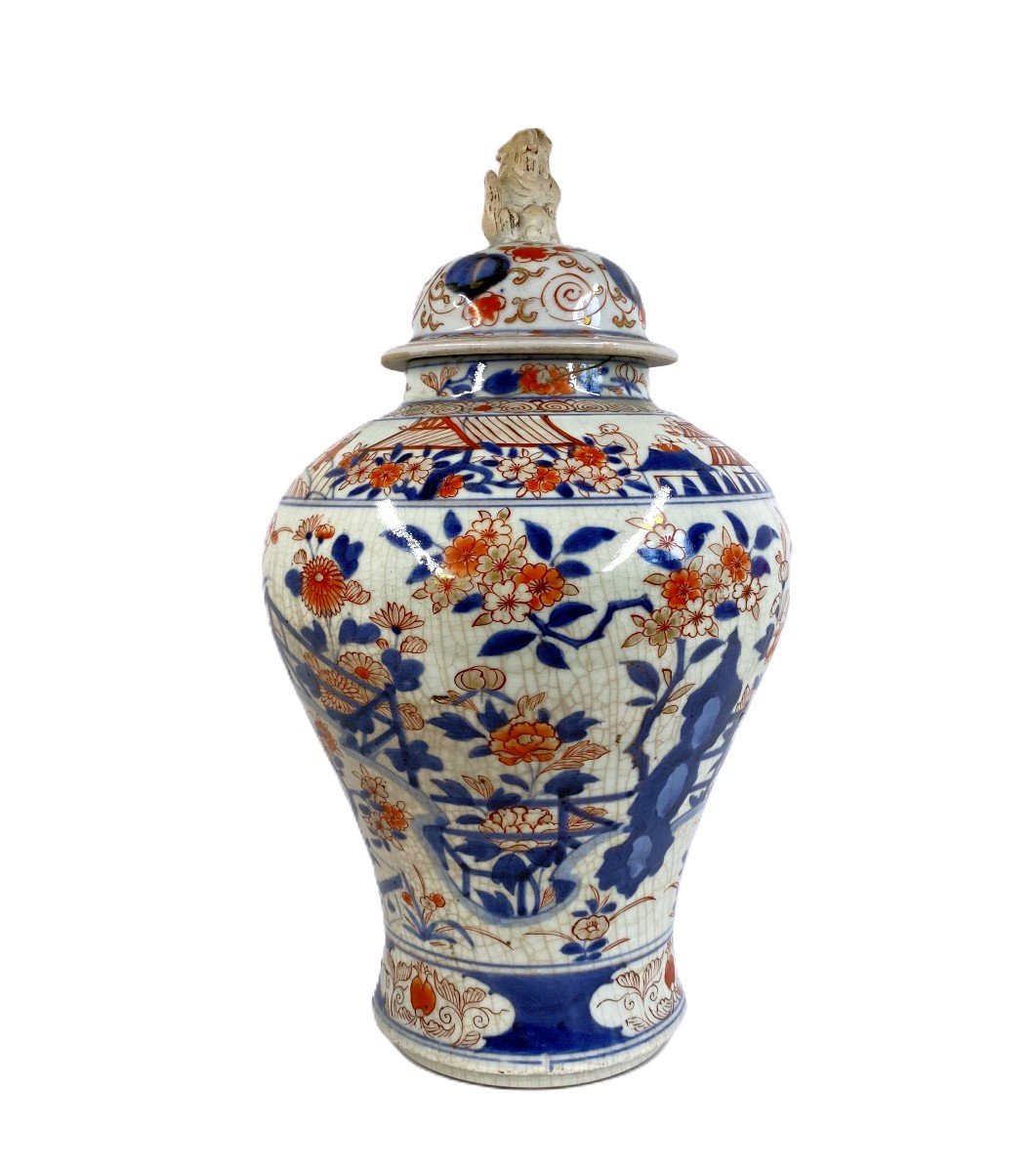 Old Porcelain Covered Potiche Vase From Japan Imari XVIII Eme-photo-3