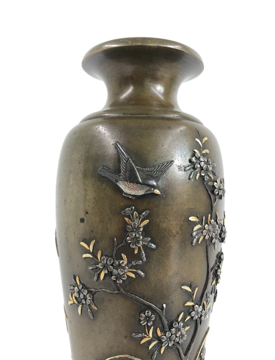 Vase En Bronze Japon XIXe-photo-4