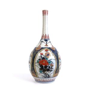 Vase Bouteille Porcelaine Du Japon Arita Imari 18 Eme