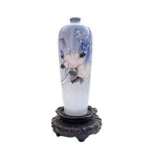 Vase Studio Porcelaine Du Japon - Nishiura Enji 1856 -1914