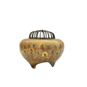 Japanese Satsuma Incense Burner Koro Meiji 