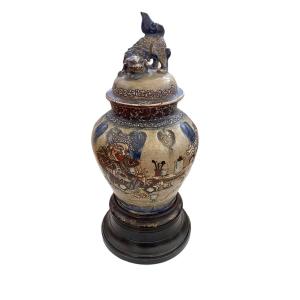 Large Japanese Stoneware Vase/potiche, 19th Century 