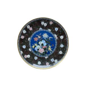 Grand plat émail cloisonné Japon période Meiji